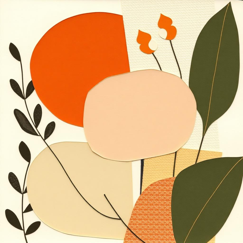 Graphic collage print